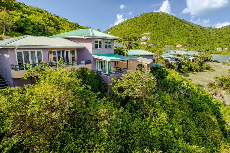 a house surrounded by trees